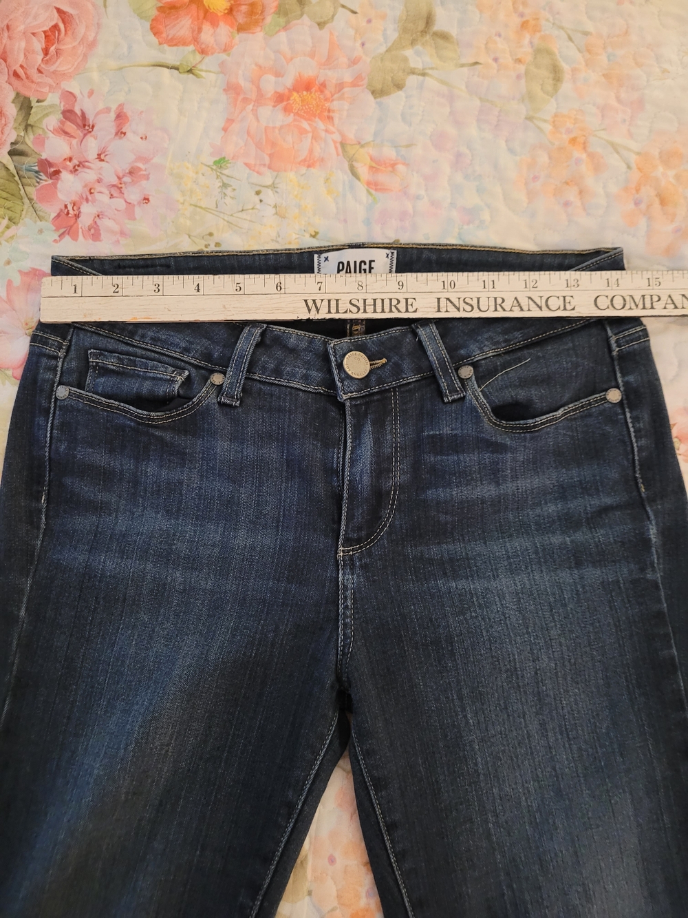 PAIGE Jeans Women's Dark Wash Skinny Size 29 Stretch Denim - Picture 8 of 13
